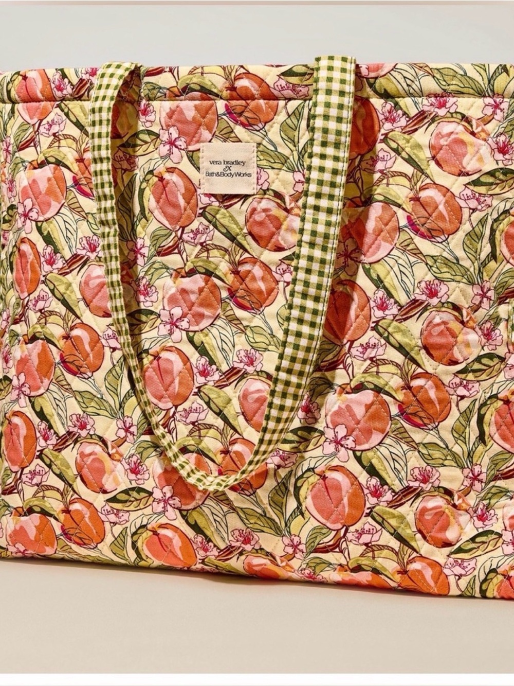 Vera Bradley & BBW Quilted Peach Floral Tote limited edition